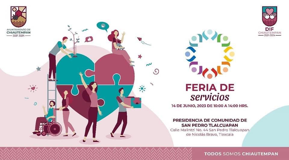 Anuncia SMDIF Chiautempan , Feria de Servicios en San Pedro Tlalcuapan
